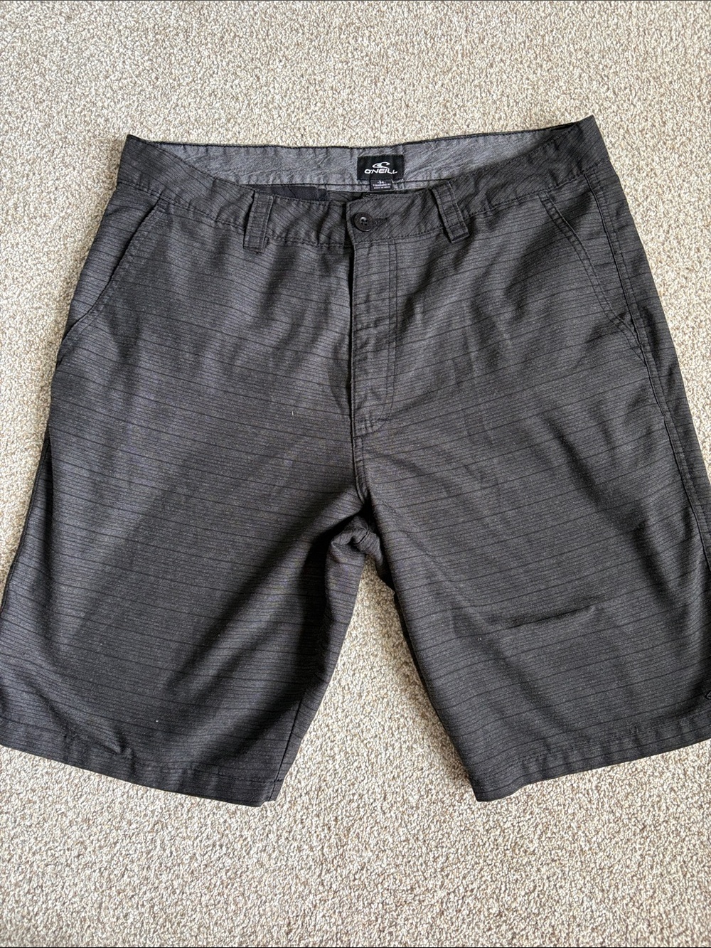 O'Neill Men's Charcoal Flat Front Shorts